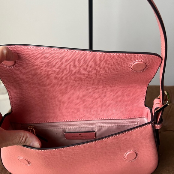 Kate Spade Madison Saffiano Leather Shoulder Bag in Coral Pink - Picture 9 of 10